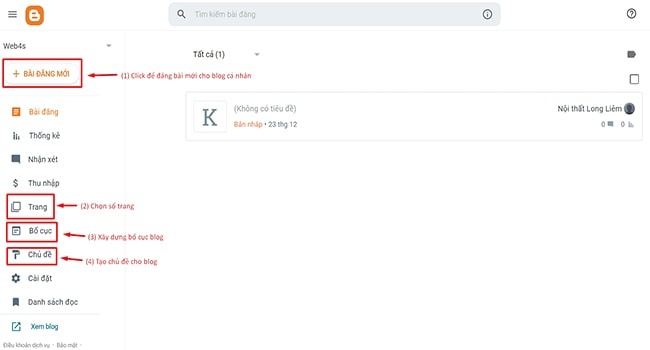 Bắt đầu tạo blog mới